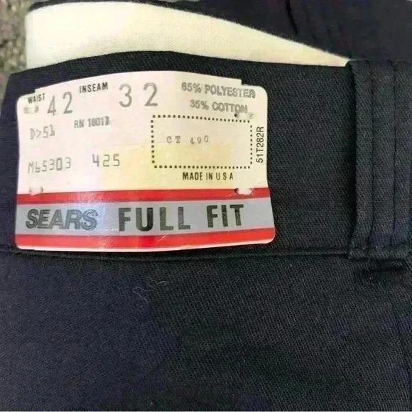 Sears Full Fit Twill Work Pants Gray Men 40X32 Extra room seat, thighs, and legs - Picture 11 of 12